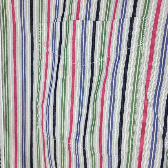 ALAN FLUSSER Men’s Long Sleeve Casual Shirt Size Large Multi- Color Stripped Top - Picture 2 of 13